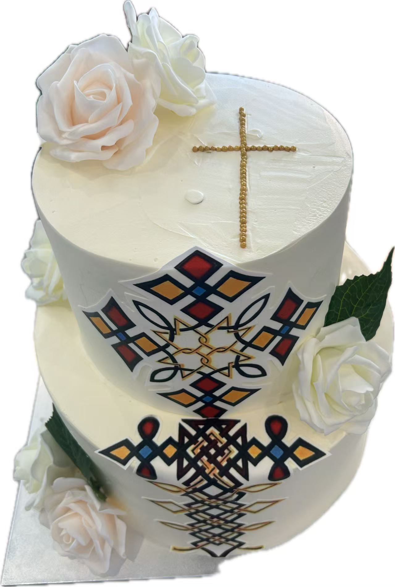 Two-tier Elevated Wedding Cake