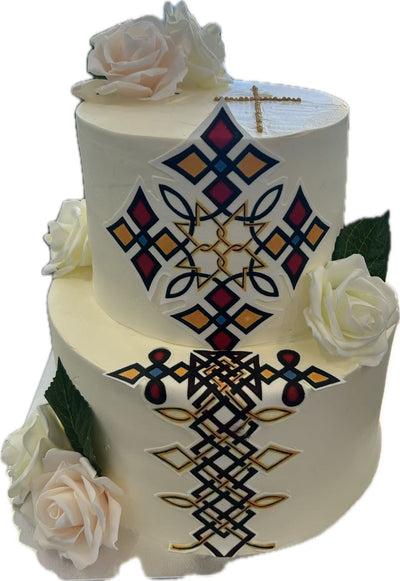 Two-tier Elevated Wedding Cake
