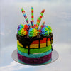 Rainbow Fireworks Naked Cake 彩虹烟花蛋糕
