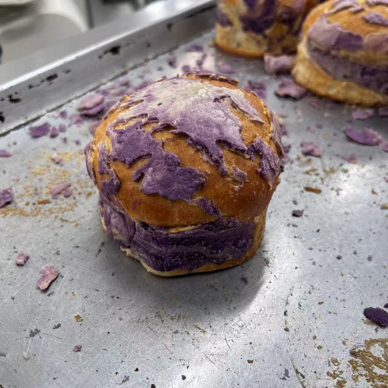 Taro Mochi Bun