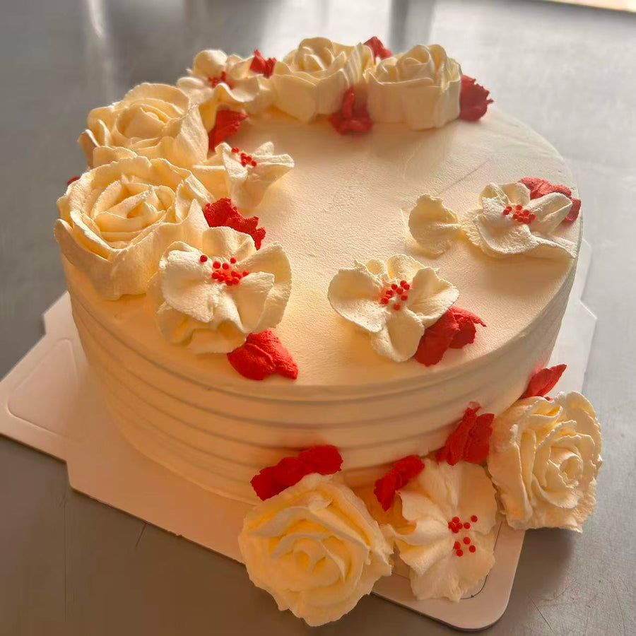 White-Rose Crimson Cake(白玫緋語蛋糕)