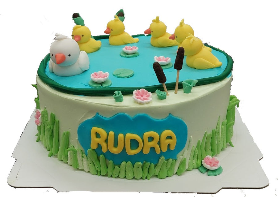 Five Little Ducklings Themed Cake 五只小鸭主题蛋糕