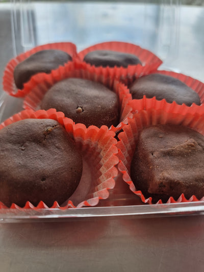 Dark Chocolate & Candied Papaya Wagashi (6pc) 黑巧密瓜和果子(6粒装)
