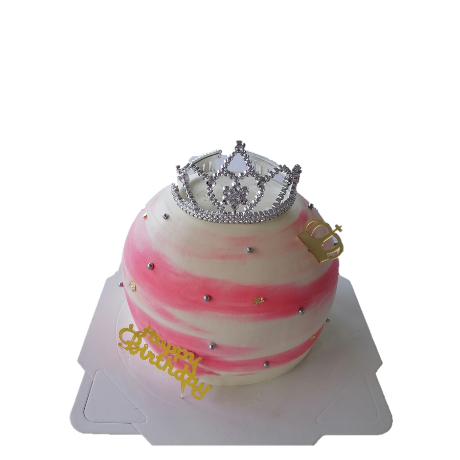 Princess Crown Cake (Ball Shape) 球形公主皇冠蛋糕