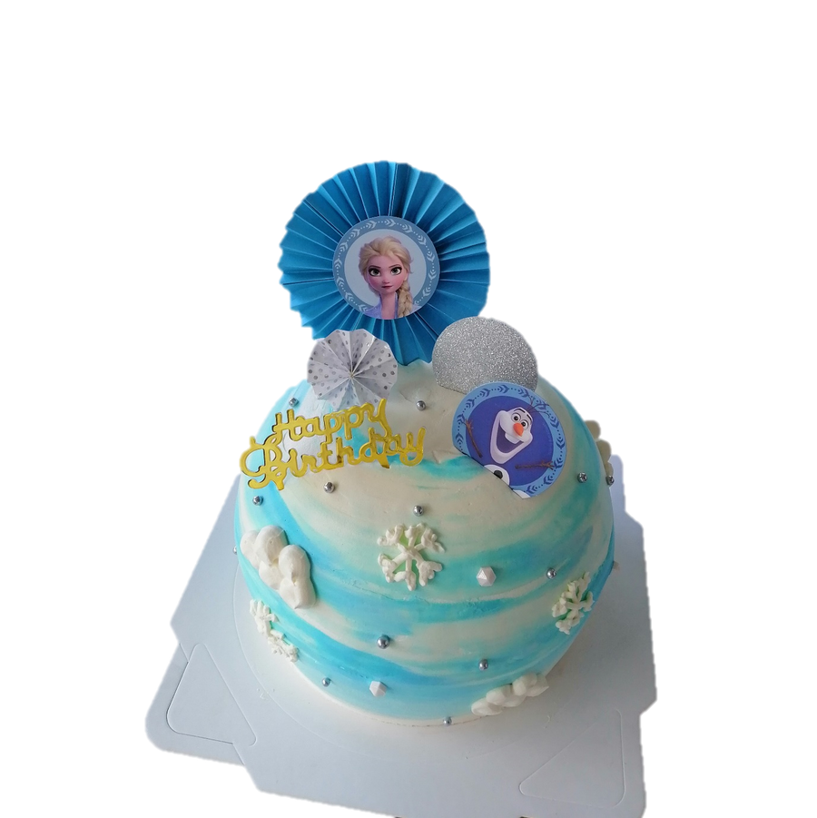 Frozen themed Cake (Ball shape) 球形冰雪奇缘蛋糕