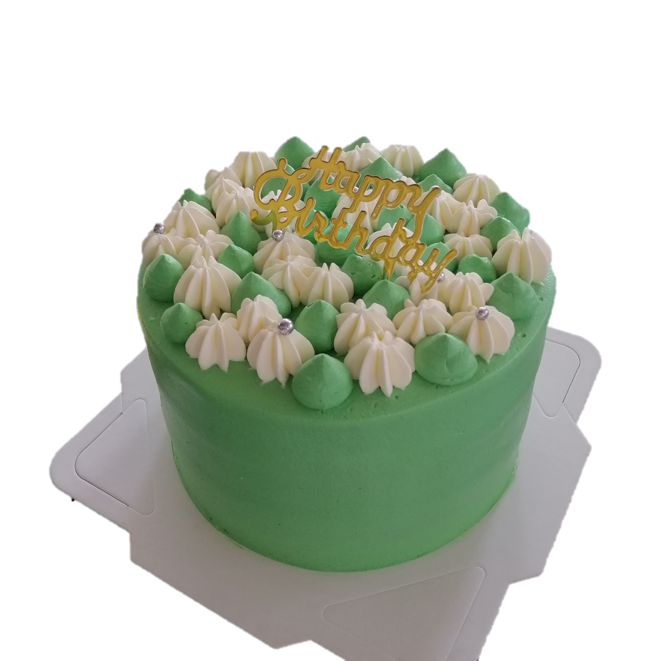 Minty Green Buttercream Flower Cake Design Coco Cake Land