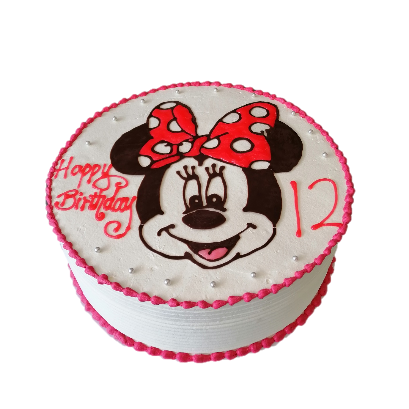 Minnie Mouse Hearts Hairbows Edible Cupcake Topper Images ABPID07362 – A  Birthday Place