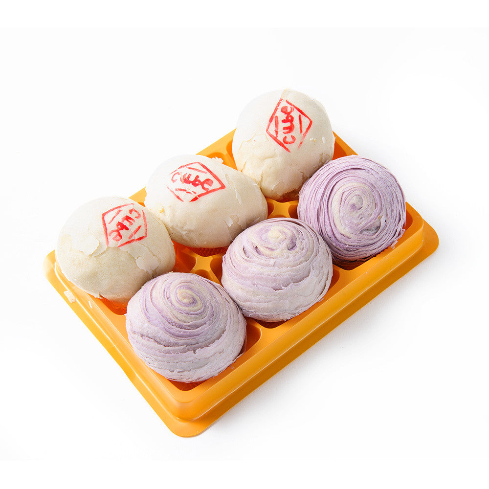 Taro Pinwheel & Mung Bean Pastry 香芋酥 & 绿豆凸