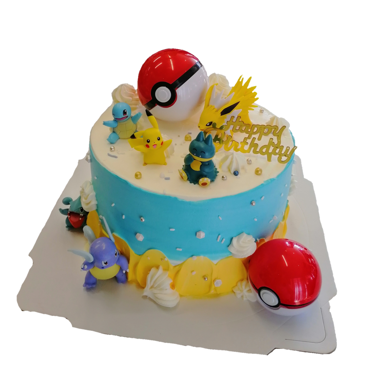 Pokemon Themed Cake - Decorated Cake by Bakelicious18 - CakesDecor