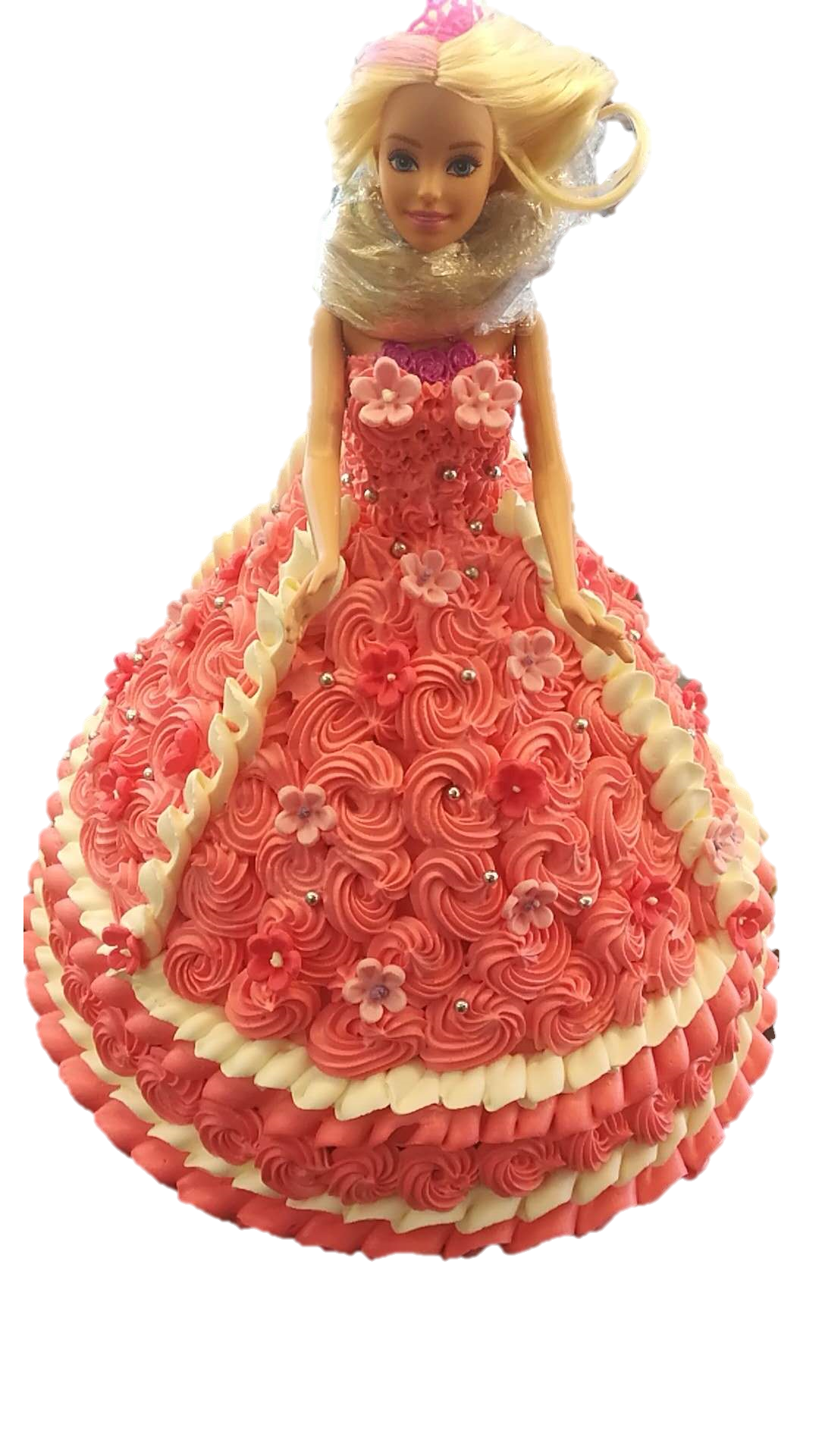 Pin by Marlene Machin on Buttercream cakes | Princess doll cake, Barbie cake  designs, Doll cake designs